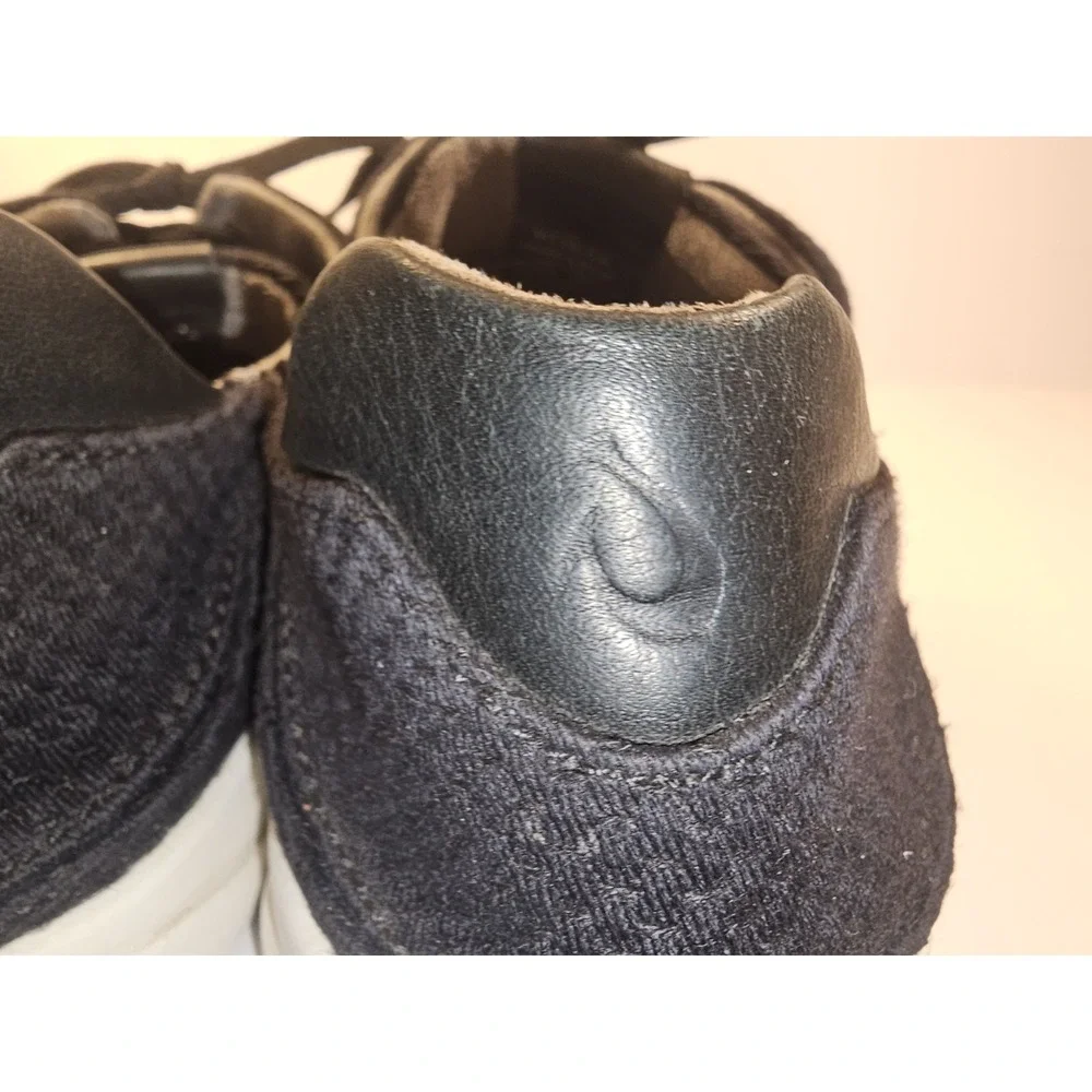 Olukai Lae Ahi Shoes Men 11 Black White Mesh Comfort Slip On Sneaker Boat Deck
